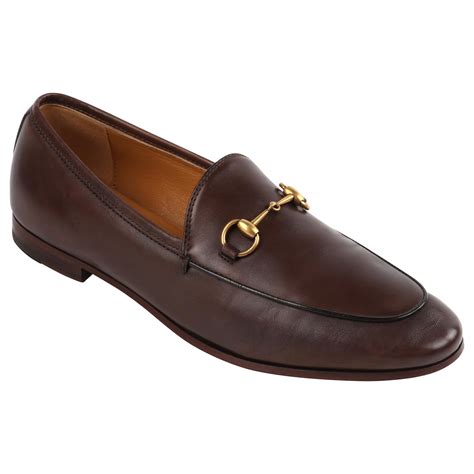 gucci roundtoe horsebit loafers brown